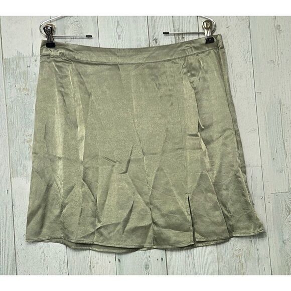 L*space Metallic Satin Mini Skirt Sz XL - Picture 3 of 7
